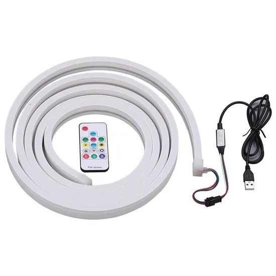 3m Silicone Neon LED Strip 5V Bluetooth Remote and APP Control IP65 Waterproof RGB Strip Light for Home Party Decor 