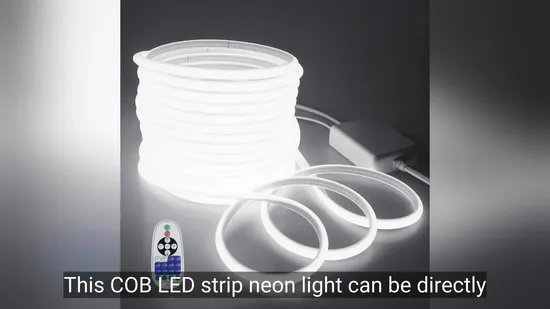 220V Outdoor 288LEDs/M LED COB Strip Light IP65 Waterproof High Fexibility Safety for Permanent Neon Lighting 