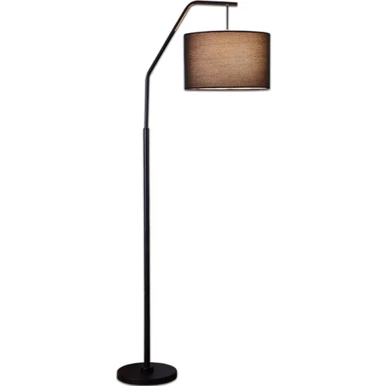 Modern Craft Fishing Quality Meta Standing Black Floor Lamp for Living Room 