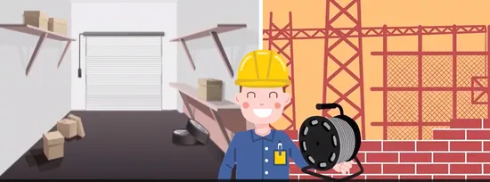 AC230V AC100V AC110V LED Construction Site Light Strip with Stand Safety LED Work Light Drum for Access Light Orientation Light 